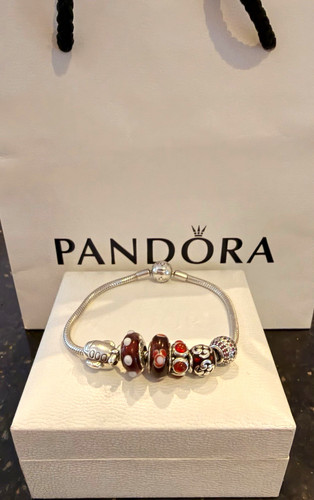 Pandora signed silver snake - signed,