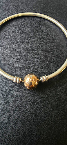 Pandora silver metal bangle - silver,