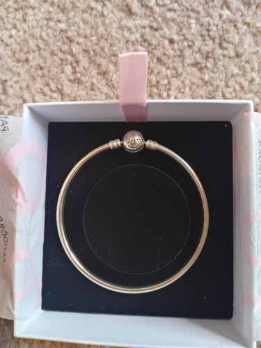 Pandora silver bangle bracelet - silver,