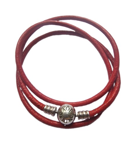 Pandora s925 ale red leather - pandora,