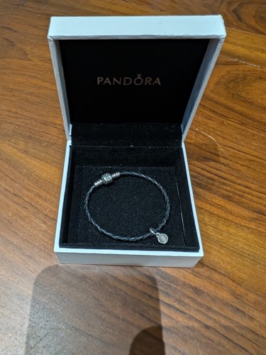 Pandora leather bracelet 18cm - pandora,
