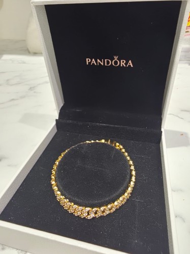 Pandora 14k gold - plated, pave
