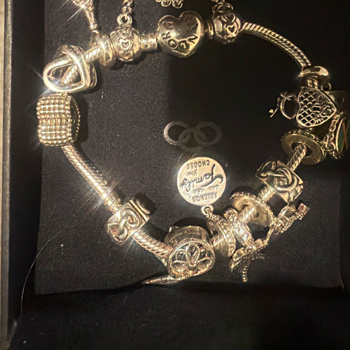 Pandora silver charm - pandora, bracelet