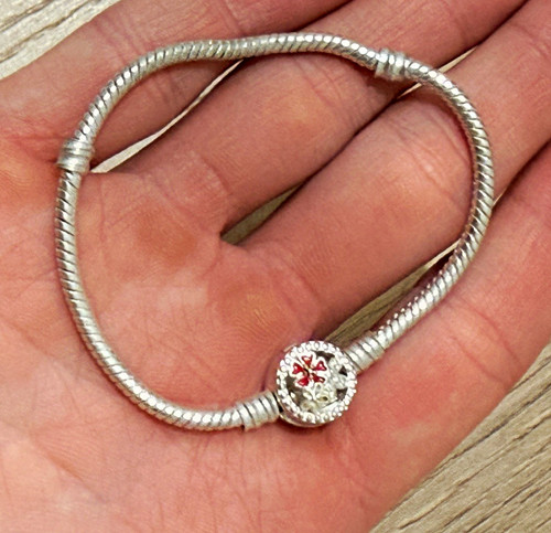 Pandora silver red - silver, snake