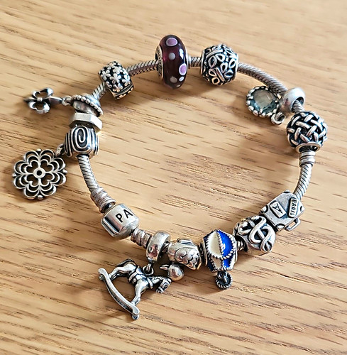 Pandora signed silver snake - pandora,