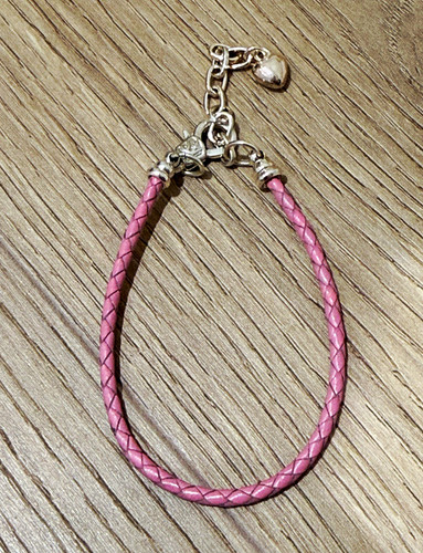 Pandora pink braided leather - pink,