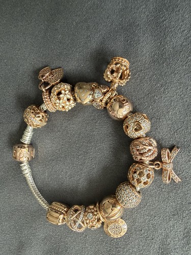 Pandora silver and rose - rose, gold