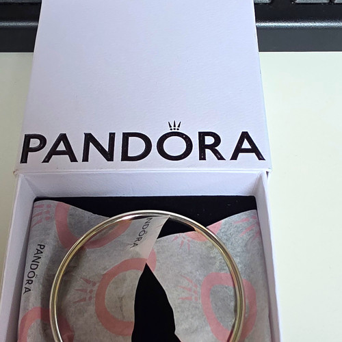 Pandora silver metal bangle - pandora,