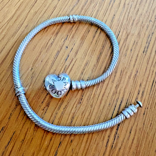 Pandora silver bracelet and - silver,