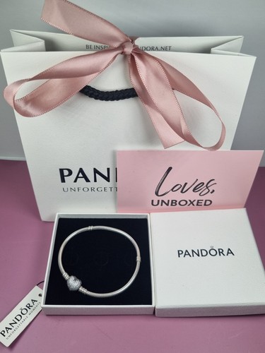 Pandora sparkling heart - sparkling, clasp
